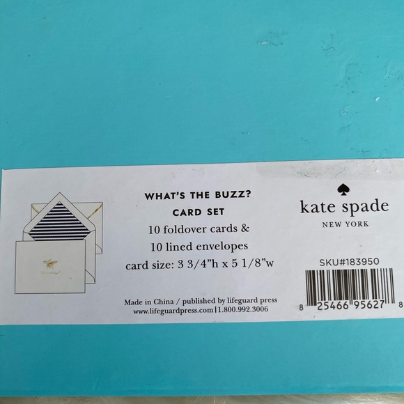 Kate Spade note card set with lined envelopes - Picture 3 of 3
